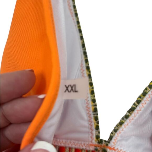 Southwestern Designs Fiesta Orange Halter Bikini sz. XXL - Picture 7 of 10